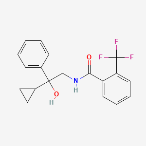 molecular formula C19H18F3NO2 B2889085 N-(2-cyclopropyl-2-hydroxy-2-phenylethyl)-2-(trifluoromethyl)benzamide CAS No. 1421499-72-0