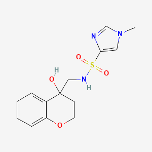 molecular formula C14H17N3O4S B2889086 N-((4-hydroxychroman-4-yl)methyl)-1-methyl-1H-imidazole-4-sulfonamide CAS No. 1448072-22-7
