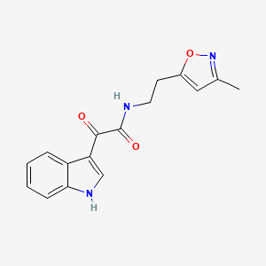 2-(1H-indol-3-yl)-N-(2-(3-methylisoxazol-5-yl)ethyl)-2-oxoacetamide