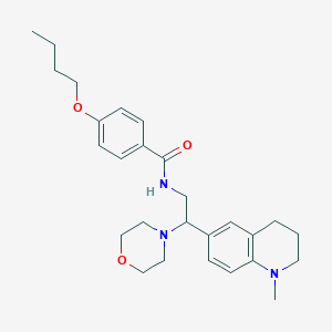 4-butoxy-N-(2-(1-methyl-1,2,3,4-tetrahydroquinolin-6-yl)-2-morpholinoethyl)benzamide