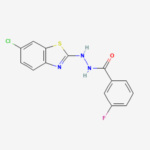 N'-(6-chloro-1,3-benzothiazol-2-yl)-3-fluorobenzohydrazide