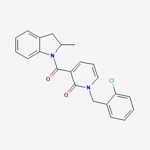1-(2-chlorobenzyl)-3-(2-methylindoline-1-carbonyl)pyridin-2(1H)-one