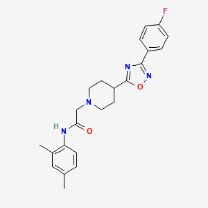 molecular formula C23H25FN4O2 B2889100 N-(2,4-dimethylphenyl)-2-{4-[3-(4-fluorophenyl)-1,2,4-oxadiazol-5-yl]piperidin-1-yl}acetamide CAS No. 1251703-74-8