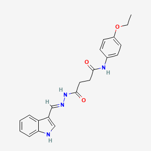 (E)-4-(2-((1H-indol-3-yl)methylene)hydrazinyl)-N-(4-ethoxyphenyl)-4-oxobutanamide