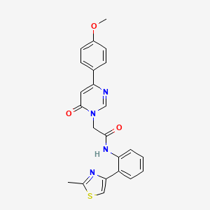 2-(4-(4-methoxyphenyl)-6-oxopyrimidin-1(6H)-yl)-N-(2-(2-methylthiazol-4-yl)phenyl)acetamide