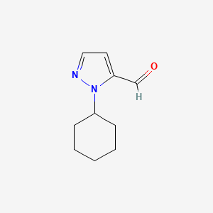 molecular formula C10H14N2O B2889118 1-cyclohexyl-1H-pyrazole-5-carbaldehyde CAS No. 1552476-08-0