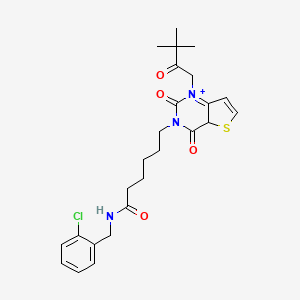molecular formula C25H30ClN3O4S B2889124 N-[(2-chlorophenyl)methyl]-6-[1-(3,3-dimethyl-2-oxobutyl)-2,4-dioxo-1H,2H,3H,4H-thieno[3,2-d]pyrimidin-3-yl]hexanamide CAS No. 912800-48-7