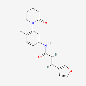 molecular formula C19H20N2O3 B2889126 (E)-3-(furan-3-yl)-N-(4-methyl-3-(2-oxopiperidin-1-yl)phenyl)acrylamide CAS No. 1448139-54-5