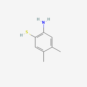 molecular formula C8H11NS B2889133 2-Amino-4,5-dimethylbenzenethiol CAS No. 100601-29-4