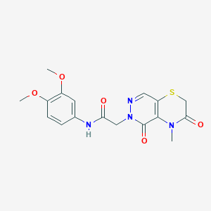 molecular formula C17H18N4O5S B2889145 N-cyclopentyl-4-[(4-isopropyl-2,3-dioxopiperazin-1-yl)methyl]benzamide CAS No. 1251703-29-3