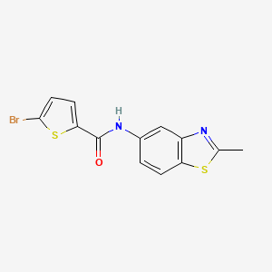 molecular formula C13H9BrN2OS2 B2889159 5-bromo-N-(2-methyl-1,3-benzothiazol-5-yl)thiophene-2-carboxamide CAS No. 391223-69-1