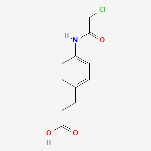 molecular formula C11H12ClNO3 B2889195 N-chloroacetyl-4-aminophenylpropionic acid CAS No. 500336-83-4