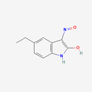 (3E)-5-ethyl-1H-indole-2,3-dione 3-oxime