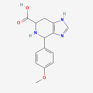 molecular formula C14H15N3O3 B2889242 4-(4-Methoxy-phenyl)-4,5,6,7-tetrahydro-1H-imidazo[4,5-c]pyridine-6-carboxylic acid CAS No. 178324-01-1