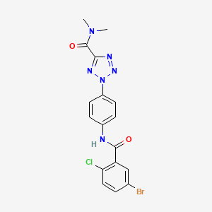 2-(4-(5-bromo-2-chlorobenzamido)phenyl)-N,N-dimethyl-2H-tetrazole-5-carboxamide