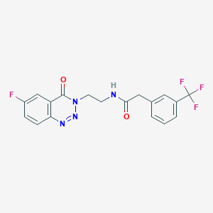 N-(2-(6-fluoro-4-oxobenzo[d][1,2,3]triazin-3(4H)-yl)ethyl)-2-(3-(trifluoromethyl)phenyl)acetamide