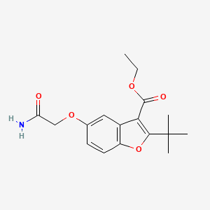Ethyl 5-(2-amino-2-oxoethoxy)-2-tert-butyl-1-benzofuran-3-carboxylate