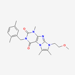 2-[(2,5-Dimethylphenyl)methyl]-6-(2-methoxyethyl)-4,7,8-trimethylpurino[7,8-a]imidazole-1,3-dione