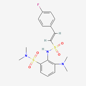 3-(Dimethylamino)-2-[[(E)-2-(4-fluorophenyl)ethenyl]sulfonylamino]-N,N-dimethylbenzenesulfonamide
