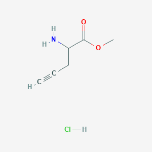 molecular formula C6H10ClNO2 B2889294 Methyl 2-aminopent-4-ynoate hydrochloride CAS No. 178389-41-8