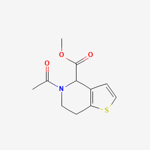 molecular formula C11H13NO3S B2889303 Methyl 5-acetyl-4,5,6,7-tetrahydrothieno[3,2-c]pyridine-4-carboxylate CAS No. 1421449-48-0