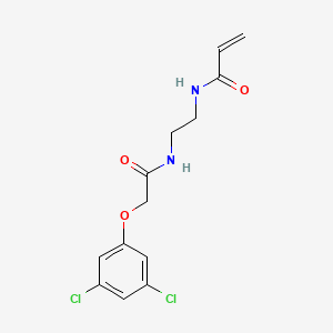 molecular formula C13H14Cl2N2O3 B2889312 N-[2-[[2-(3,5-Dichlorophenoxy)acetyl]amino]ethyl]prop-2-enamide CAS No. 1385432-41-6