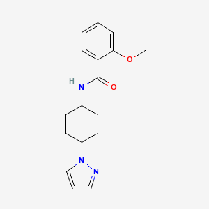 2-methoxy-N-[4-(1H-pyrazol-1-yl)cyclohexyl]benzamide
