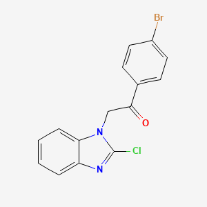 1-(4-bromophenyl)-2-(2-chloro-1H-benzimidazol-1-yl)ethanone