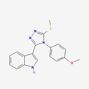 3-(4-(4-methoxyphenyl)-5-(methylthio)-4H-1,2,4-triazol-3-yl)-1H-indole