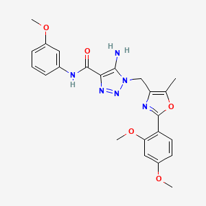 5-amino-1-{[2-(2,4-dimethoxyphenyl)-5-methyl-1,3-oxazol-4-yl]methyl}-N-(3-methoxyphenyl)-1H-1,2,3-triazole-4-carboxamide