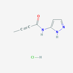 N-(1H-Pyrazol-5-yl)but-2-ynamide;hydrochloride
