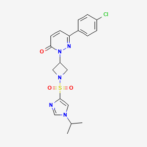 6-(4-Chlorophenyl)-2-[1-(1-propan-2-ylimidazol-4-yl)sulfonylazetidin-3-yl]pyridazin-3-one