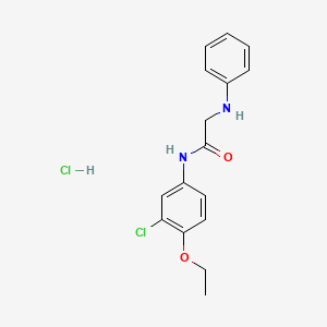 molecular formula C16H18Cl2N2O2 B2889372 N-(3-chloro-4-ethoxyphenyl)-2-(phenylamino)acetamide hydrochloride CAS No. 1604516-15-5