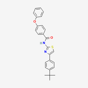 molecular formula C26H24N2O2S B2889374 N-[4-(4-tert-butylphenyl)-1,3-thiazol-2-yl]-4-phenoxybenzamide CAS No. 324758-63-6