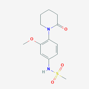 molecular formula C13H18N2O4S B2889385 N-[3-methoxy-4-(2-oxopiperidin-1-yl)phenyl]methanesulfonamide CAS No. 941980-29-6