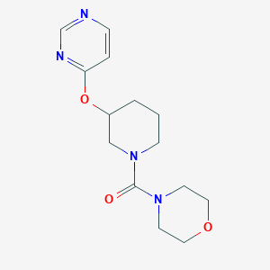 molecular formula C14H20N4O3 B2889422 4-[3-(pyrimidin-4-yloxy)piperidine-1-carbonyl]morpholine CAS No. 2034276-43-0