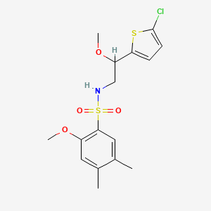 molecular formula C16H20ClNO4S2 B2889439 N-(2-(5-chlorothiophen-2-yl)-2-methoxyethyl)-2-methoxy-4,5-dimethylbenzenesulfonamide CAS No. 2034599-03-4