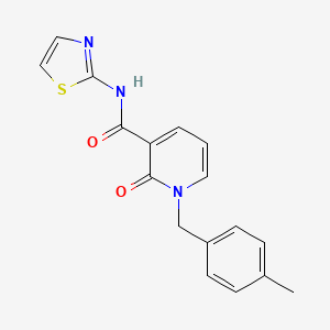 molecular formula C17H15N3O2S B2889457 1-[(4-methylphenyl)methyl]-2-oxo-N-(1,3-thiazol-2-yl)-1,2-dihydropyridine-3-carboxamide CAS No. 946254-13-3