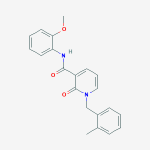 molecular formula C21H20N2O3 B2889465 N-(2-methoxyphenyl)-1-[(2-methylphenyl)methyl]-2-oxo-1,2-dihydropyridine-3-carboxamide CAS No. 946302-29-0