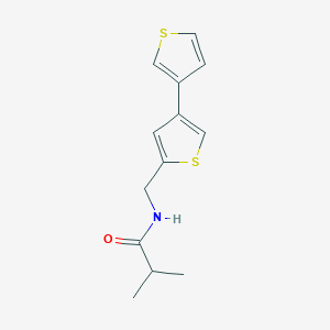 molecular formula C13H15NOS2 B2889493 N-({[3,3'-bithiophene]-5-yl}methyl)-2-methylpropanamide CAS No. 2379983-83-0