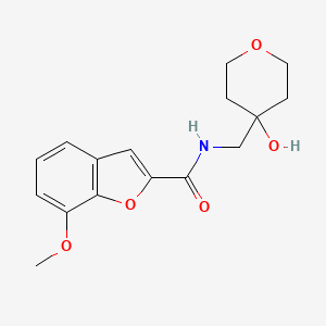 molecular formula C16H19NO5 B2889502 N-[(4-hydroxyoxan-4-yl)methyl]-7-methoxy-1-benzofuran-2-carboxamide CAS No. 1351641-77-4