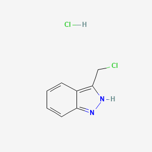 molecular formula C8H8Cl2N2 B2889523 3-(Chloromethyl)-2H-indazole;hydrochloride CAS No. 117882-35-6