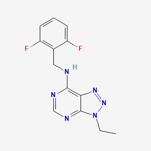 molecular formula C13H12F2N6 B2889528 N-[(2,6-DIFLUOROPHENYL)METHYL]-3-ETHYL-3H-[1,2,3]TRIAZOLO[4,5-D]PYRIMIDIN-7-AMINE CAS No. 899974-90-4