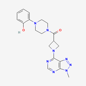 (4-(2-hydroxyphenyl)piperazin-1-yl)(1-(3-methyl-3H-[1,2,3]triazolo[4,5-d]pyrimidin-7-yl)azetidin-3-yl)methanone