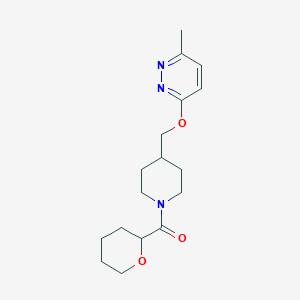 [4-[(6-Methylpyridazin-3-yl)oxymethyl]piperidin-1-yl]-(oxan-2-yl)methanone