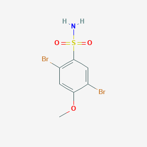molecular formula C7H7Br2NO3S B2889572 2,5-Dibromo-4-methoxybenzenesulfonamide CAS No. 2230800-25-4