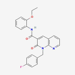 molecular formula C24H20FN3O3 B2889574 N-(2-ethoxyphenyl)-1-[(4-fluorophenyl)methyl]-2-oxo-1,2-dihydro-1,8-naphthyridine-3-carboxamide CAS No. 946208-37-3