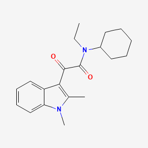 molecular formula C20H26N2O2 B2889579 N-cyclohexyl-2-(1,2-dimethyl-1H-indol-3-yl)-N-ethyl-2-oxoacetamide CAS No. 862813-85-2
