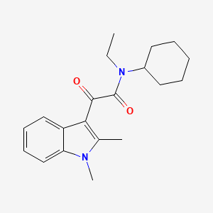 N-cyclohexyl-2-(1,2-dimethylindol-3-yl)-N-ethyl-2-oxoacetamide