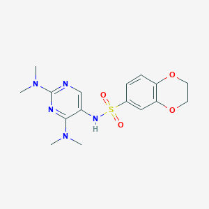 B2889588 N-(2,4-bis(dimethylamino)pyrimidin-5-yl)-2,3-dihydrobenzo[b][1,4]dioxine-6-sulfonamide CAS No. 1797293-17-4